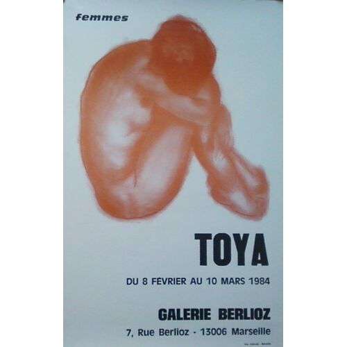 Affiche Exposition De Toya  En 1984 Galerie Berlioz Marseille Femmes