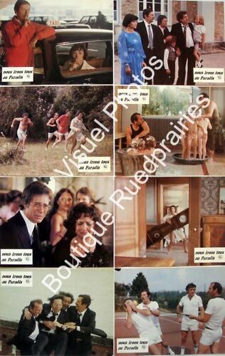 Nous Irons Tous Au Paradis - Jeu De Photos D'exploitation Cinématographique - Format 21x27cm - De Yves Robert - Jean Rochefort - Claude Brasseur - Guy Bedos - Victor Lanoux - Danièle Delorme - 1977