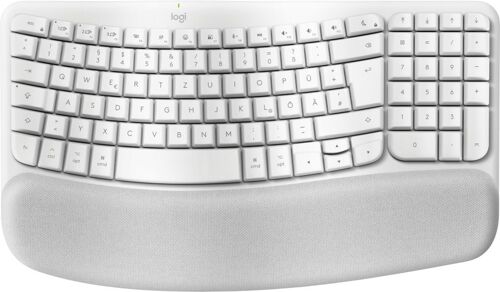 Logitech Wave Keys for Mac clavier maison/bureau Bluetooth QWERTZ Allemand Blanc