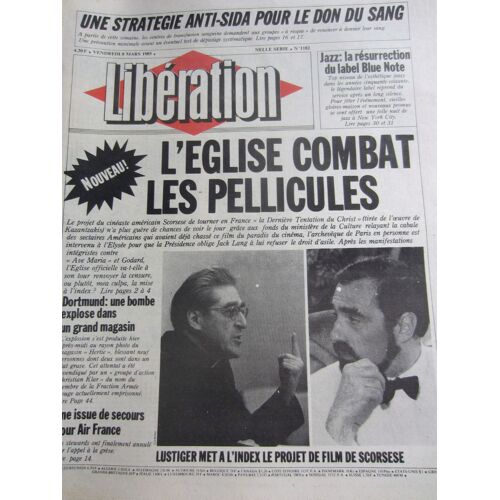 Libération 1182 L'église Contre Scorcese