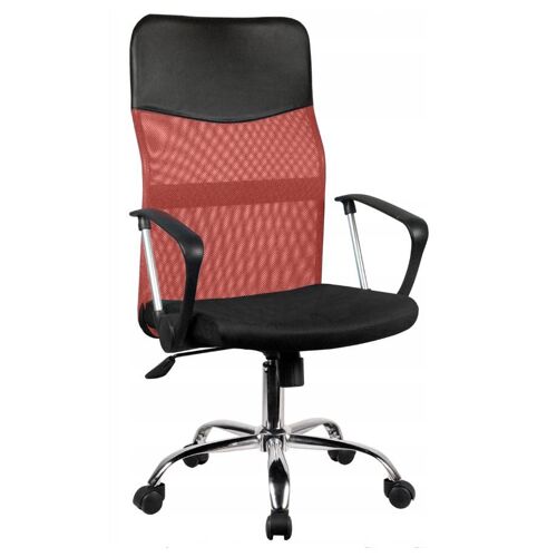 Topeshop Krzes¿O Nemo Czerwon Chaise Et Fauteuil De Bureau Siège Rembourré Dossier Grillagé