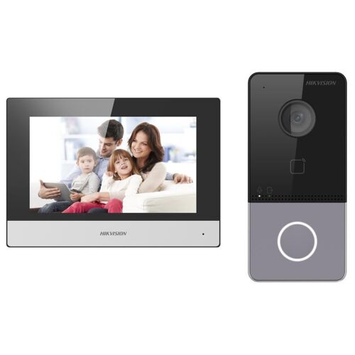 Hikvision DS-KIS603-P(C)/EU système vidéophone 2 MP 7" Noir, Gris, Argent