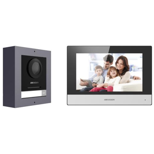 Hikvision DS-KIS602(B) système vidéophone 2 MP 7" Noir, Gris