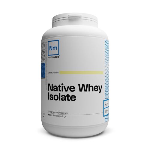 Nutrimuscle - Isolat De Whey Native Saveur Vanille- 1kg - Jusqu'à 85% De Protéine - Lait Français - Musculation - Prise De Masse Musculaire 
