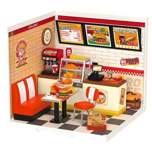 Robotime Yum Yum Burgers Maison Miniature Bricolée-Robotime