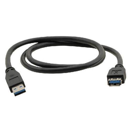 Kramer Electronics USB-A (M) to USB-A (F) 3.0, 0.9m câble USB USB 3.2 Gen 1 (3.1 Gen 1) 0,9 m USB A Noir