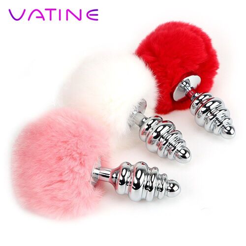 Plug Anal En Métal Pour Hommes Et Femmes, En Forme De Queue De Lapin, En Acier Inoxydable, Perle, Jouets Sexuels Pour Hommes Et Femmes Gay, Masturbation Masculine