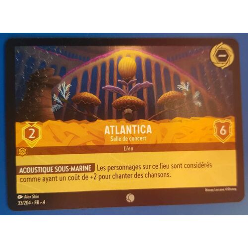 Carte Lorcana Disney (Chapitre 4) Commune (33/204) Atlantica - Salle De Concert