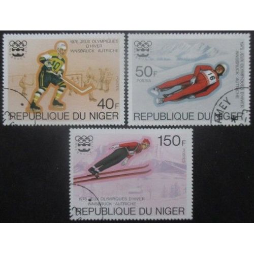Niger Série N°352 Au 354 Jeux Olympiques D'Innsbruck 1976 Oblitérés