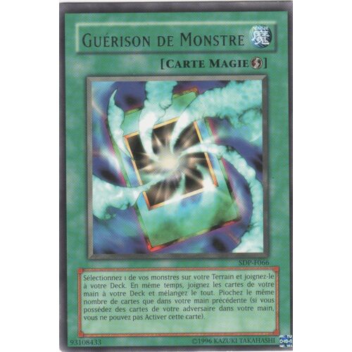Carte Yu-Gi-Oh! "Guérison De Monstre" Rare Sdp-F066