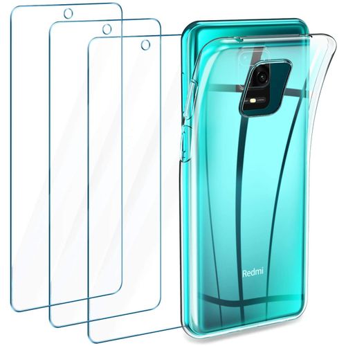 Coque Xiaomi Redmi Note 9S / Redmi Note 9 Pro Transparente + 3× Verre trempé