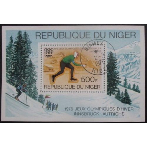 Niger Bloc N°13 Jeux Olympiques D'Innsbruck 1976 Oblitéré