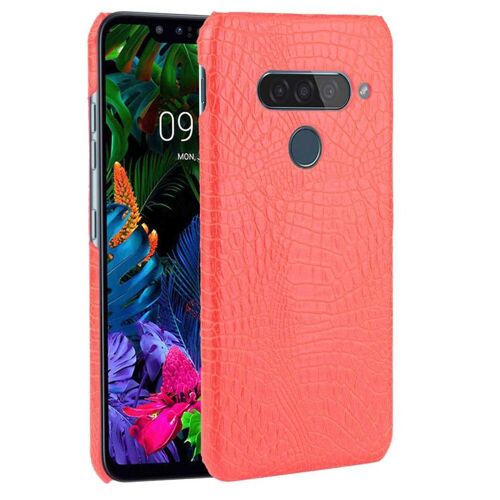Étui Pour Classique Élégant Lg G8s Thinq Housse De Protection Mode Classique D'alligator Anti Éraflure Compatibilité - Rouge