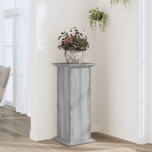 Vidaxl Support Pour Plantes Sonoma Gris 33x33x80 Cm Bois D'ingénierie