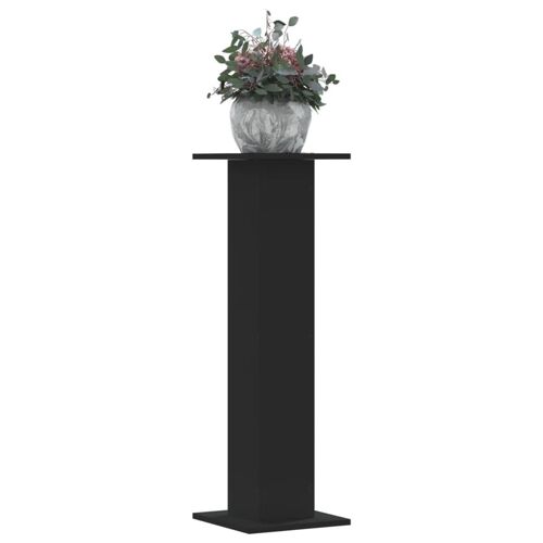 Vidaxl Supports Pour Plantes 2 Pcs Noir 30x30x95 Cm Bois D'ingénierie