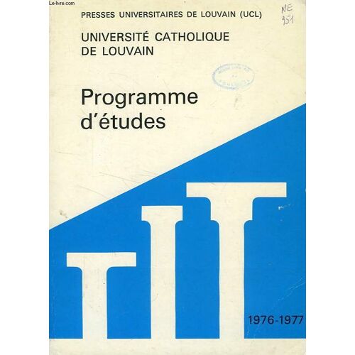 Universite Catholique De Louvain, Programme, 1976-1977