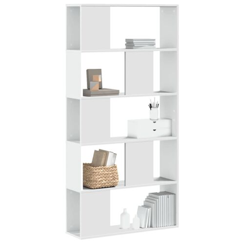 vidaXL Bibliothèque 5 niveaux blanc 80,5x23,5x162,5 cm bois ingénierie