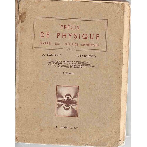 Précis De Physique D'après Les Théories Modernes Précis De Physique D'après Les Théories Modernes