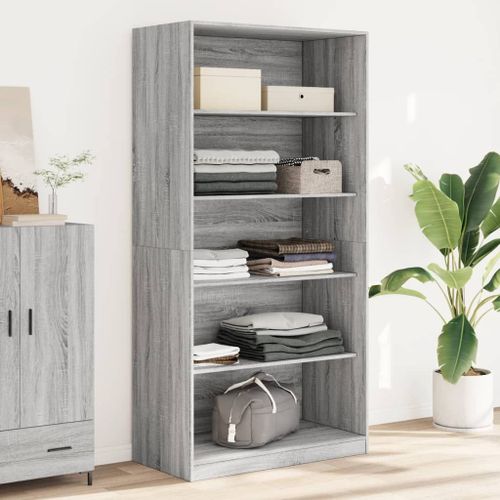 Vidaxl Garde-Robe Sonoma Gris 100x50x200 Cm Bois D'ingénierie