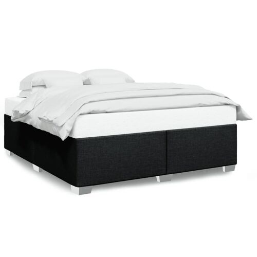 vidaXL Cadre de Lit Noir 200x200 cm Tissu