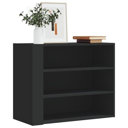 vidaXL Armoire murale noir 75x35x60 cm bois d'ingénierie