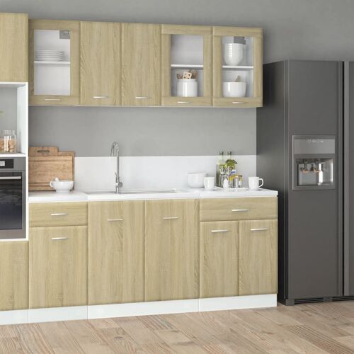 Vidaxl Ensemble D'armoires De Cuisine 4 Pcs Chêne Sonoma