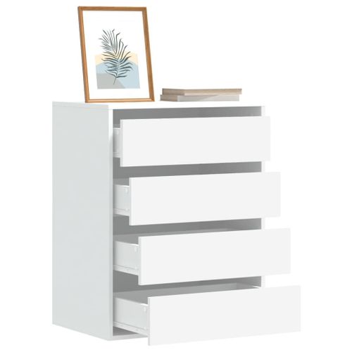 Vidaxl Commode D'angle Blanc 60x41x76 Cm Bois D'ingénierie