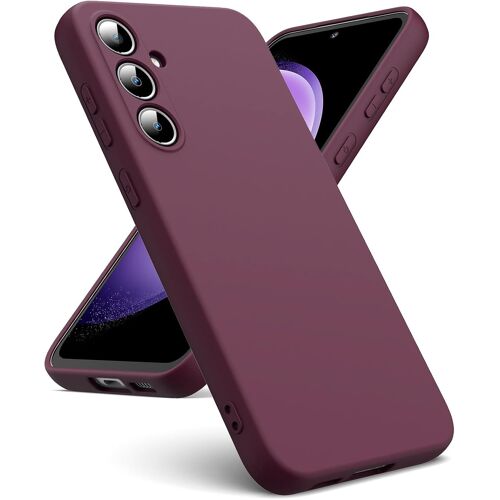 Coque Pour Samsung Galaxy S23 Fe 5g [Coque Silicone Liquide] [Intérieur Microfibre] Souple Étuis En Caoutchouc Housse Antichoc Protection Bumper Protecteur Coque S23 Fe-Bordeaux(Q790)