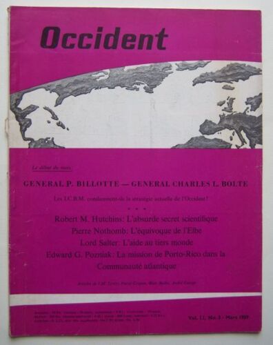 Occident  N° 3 : Mars 1959