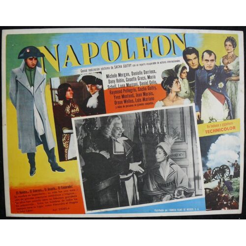 Jean Gabin * Napoleon * Sacha Guitry - 1954 - Affiche De Cinema Originale Mexicaine - Lobby Card - Petite Affiche De 32*42 Cm * Daniel Gelin ; Jean Gabin ; Sacha Guitry, Michele Morgan