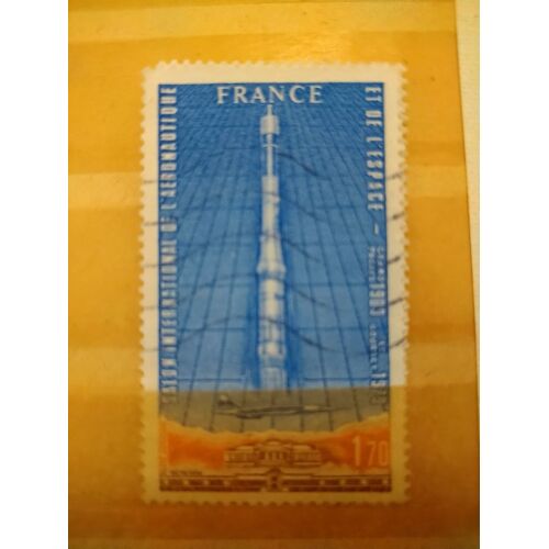Timbre France Poste Aérienne 52 Salon International De L'aéronautique Et De L'espace 1,70f 1979