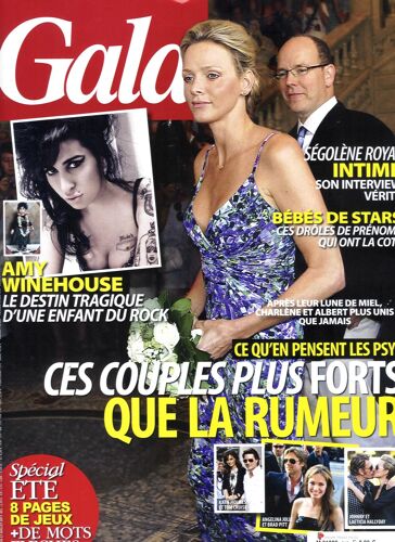 Gala N°946: Charlene/ Winehouse/ Wilson/ Voeckler/ Dsk/ Saldana/ Royal/ Lopez/ Regnier/ Dalle/I.Pop
