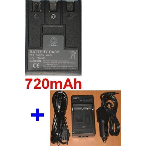 Chargeur + Batterie Pour CANON POWERSHOT SD10 DIGITAL **720mAh**