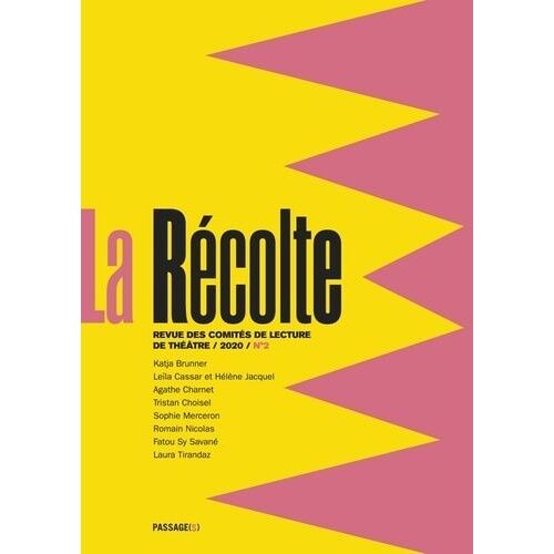 La Récolte - Revue Des Comités De Lecture De Théâtre 2020 N2