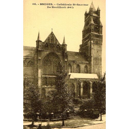 Carte Postale Ancienne, Belgique, Bruges, Cathédrale Saint Sauveur
