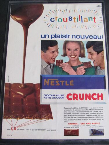 Affiche Publicitaire Crunch Originale Des Années 1960