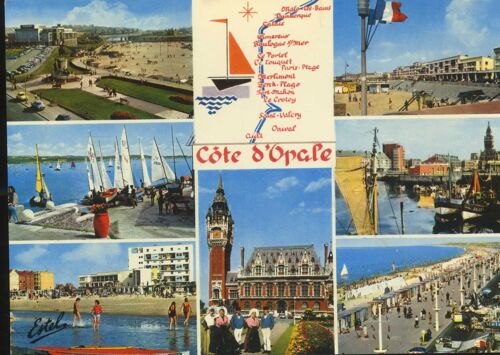 Carte Postale De La Côte D' Opale (Nord) 7 Vues + Carte (Réf.518)