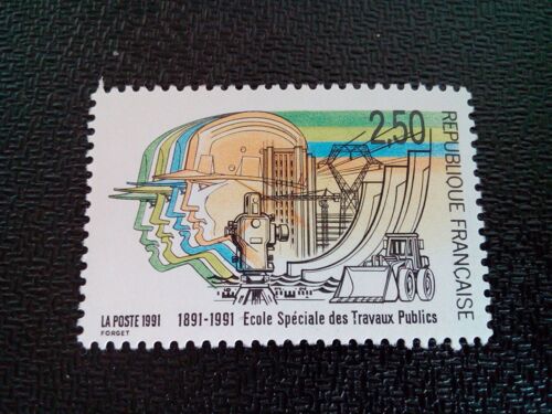 Timbre France Yt 2726 Centenaire De L'école Spéciale Des Travaux Publics 1991 ( 010904 )