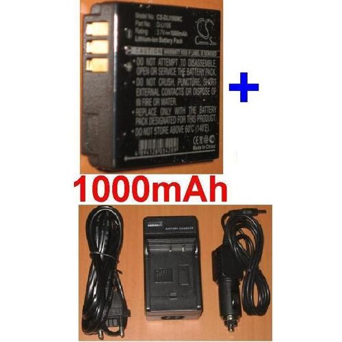 Chargeur + Batterie Pour PENTAX DL1106 Optio X-90 **1000mAh**