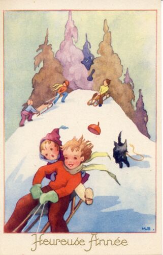 Heureuse Année À La Luge