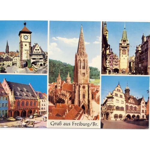 Fribourg, Freiburg Im Breisgau, Gruss Aus Freiburg/Br., Schwabentor, Martinstor, Münster, Kaufhaus, Rathaus