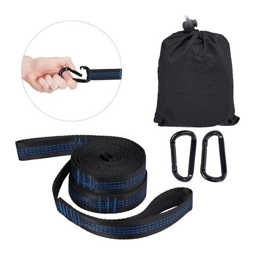 Relaxdays Consolidation De Hamac A Suspendre Sangle D'arbres Mousqueton Jeu Consolidation