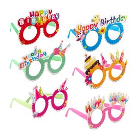 Relaxdays Lunettes De Fête, Happy Birthday, Lunettes D?Anniversaire, Amusantes, Lot De 6
