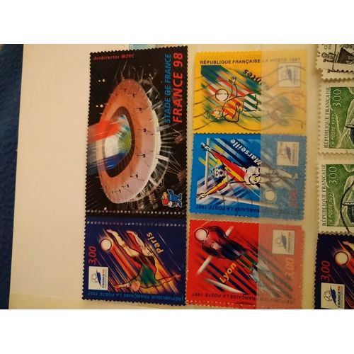 Timbre France 3074 3075 3076 3077 France 98 Coupe Du Monde De Football 1997