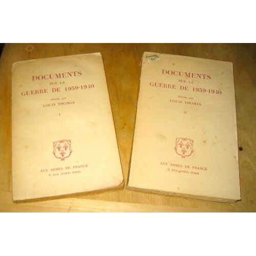 Documents Sur La Guerre De 1939-1940 (2 Vol.)