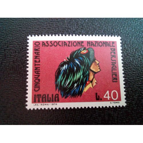 Timbre Italie Yt 1182 Chef De Bersagliere 1974 ( 090904 )