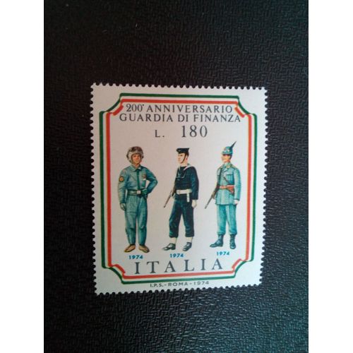Timbre Italie Yt 1187 Gardiens D'accise Italiens 1974 ( 090904 )
