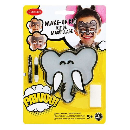 Kit Maquillage Éléphant Avec Pinceau Et Éponge Enfant
