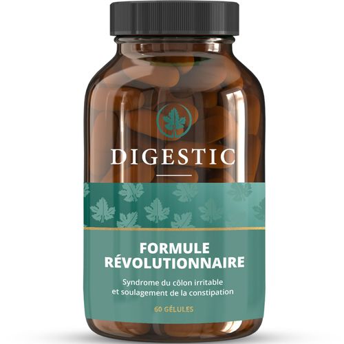 Digestic© - Complément Alimentaire Contre Le Syndrome Du Côlon Irritable (Sci)-60 Gélules -Soulagement Des Ballonnements,Constipation Sévère -Nettoyage Du Côlon 