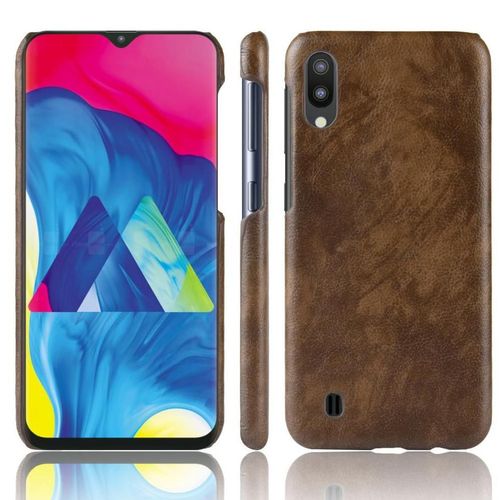 Rétro Étui Pour Samsung Galaxy M10 Modèle De Litchi Housse De Protection Compatibilité Rétro Anti Éraflure - Le Brun